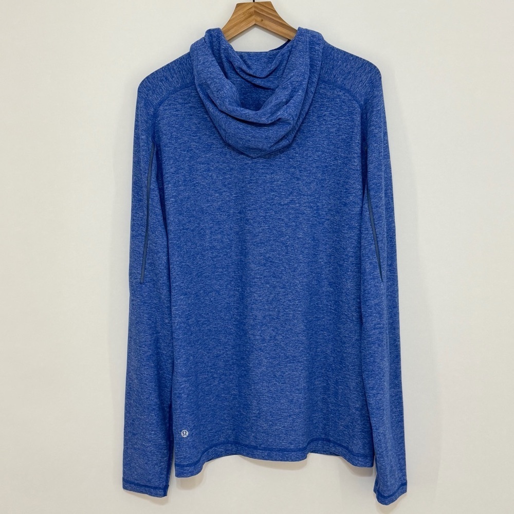 Lululemon Men's Surge Warm Hoodie Heathered Hyper Blue Size Large - Picture 2 of 5
